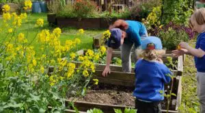 Working in the garden-Patchwork garden JP CIC