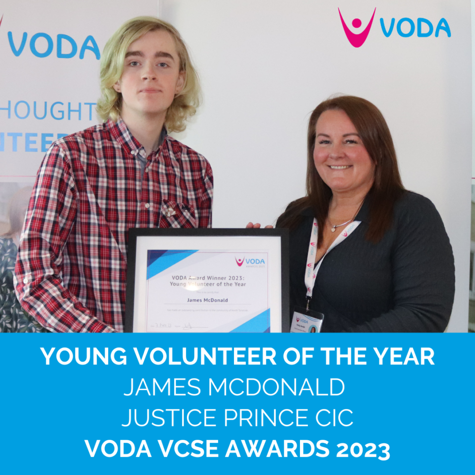Young volunteer of the year James McDonald