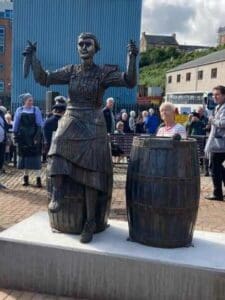 Statue of the Herring Girl on North Shields Fish QUay